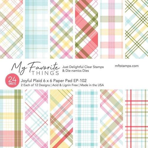 Simon Says Stamp! My Favorite Things JOYFUL PLAID 6x6 Inch Paper Pad ep102