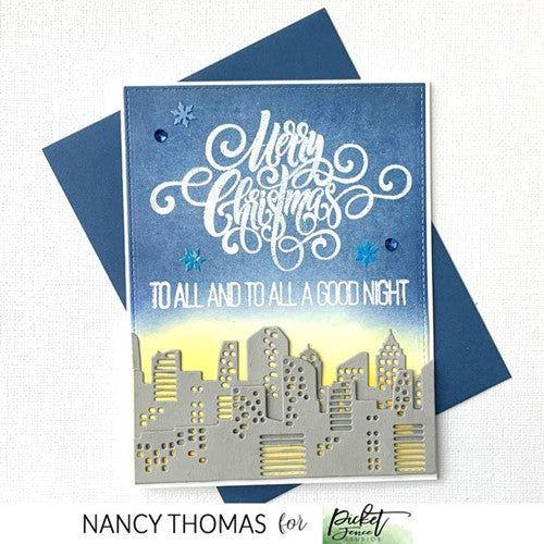 Simon Says Stamp! Picket Fence Studios SLIM LINE CITY SKYLINE COVER PLATE Die sdcs158