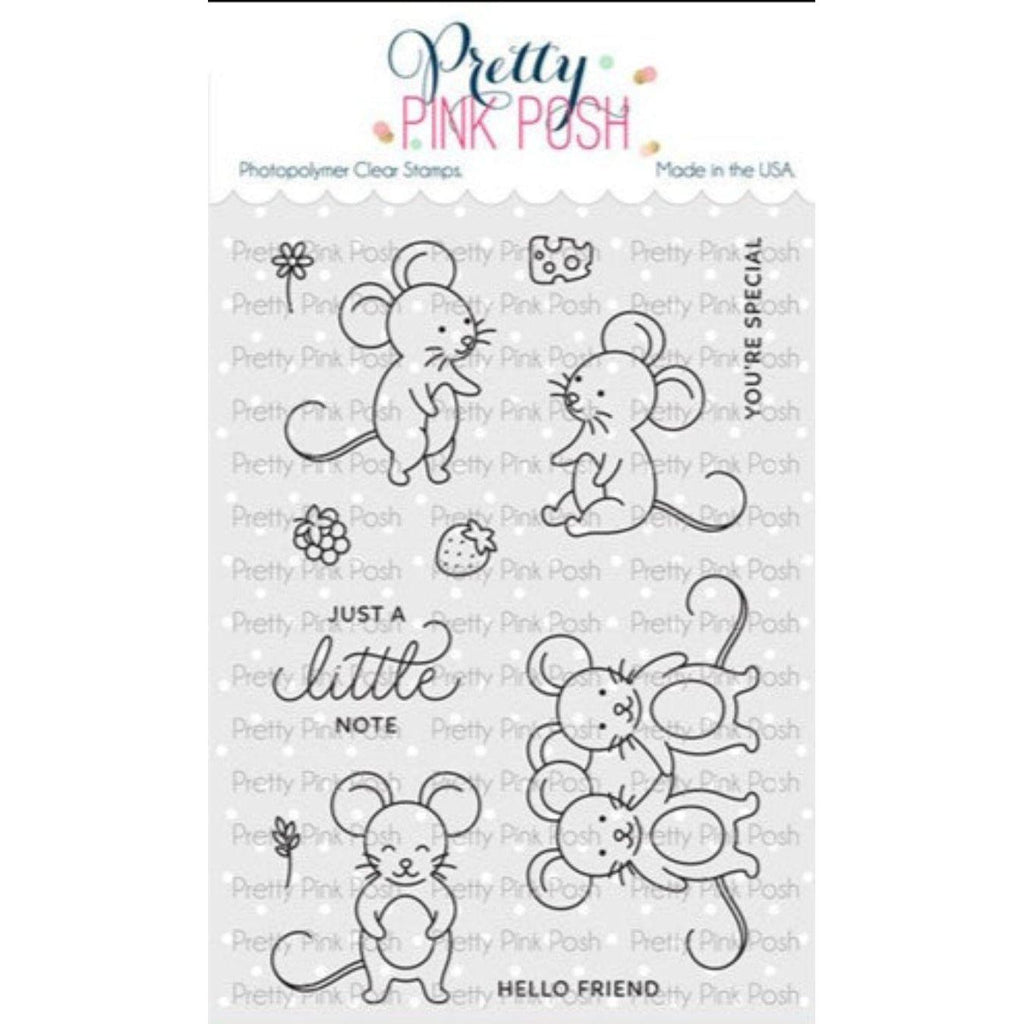 Simon Says Stamp! Pretty Pink Posh MOUSE FRIENDS Clear Stamps