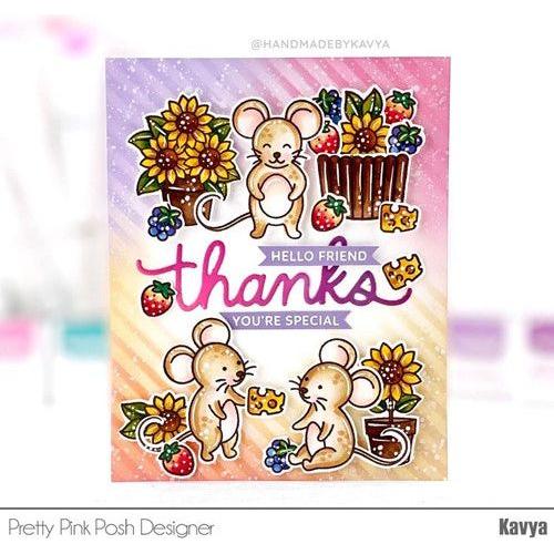 Simon Says Stamp! Pretty Pink Posh MOUSE FRIENDS Clear Stamps