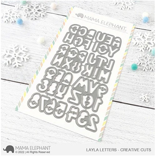 Simon Says Stamp! Mama Elephant LAYLA LETTERS Creative Cuts Steel Die