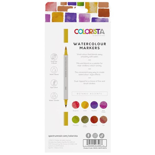 Colorista - Watercolour Markers - Vibrant Essentials - 8 Piece Set