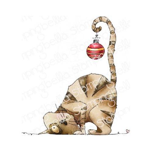 Simon Says Stamp! Stamping Bella THE CAT AND THE ORNAMENT Cling Stamp kf1186