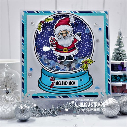 Simon Says Stamp! Whimsy Stamps HOLIDAY SNOWGLOBE Outline Dies WSD156