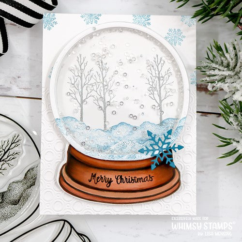 Simon Says Stamp! Whimsy Stamps HOLIDAY SNOWGLOBE Outline Dies WSD156