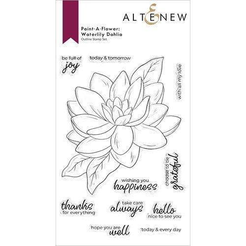 Simon Says Stamp! Altenew Paint A Flower WATERLILY DAHLIA Clear Stamps ALT7381