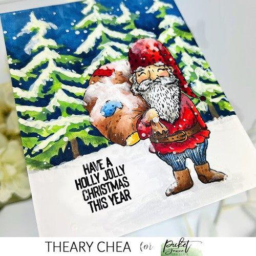 Simon Says Stamp! Picket Fence Studios JOLLY CHRISTMAS GNOME Clear Stamps c141