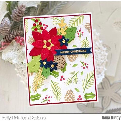 Simon Says Stamp! Pretty Pink Posh LAYERED WINTER FOLIAGE Stencils