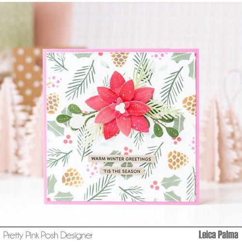 Simon Says Stamp! Pretty Pink Posh LAYERED WINTER FOLIAGE Stencils