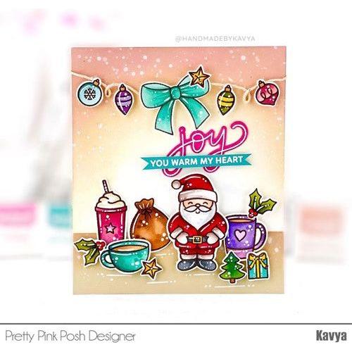 Simon Says Stamp! Pretty Pink Posh WINTER DRINKS Clear Stamps