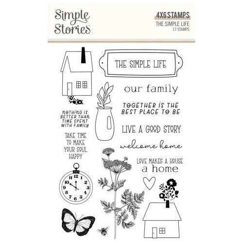 Simon Says Stamp! Simple Stories THE SIMPLE LIFE Clear Stamp Set 18815