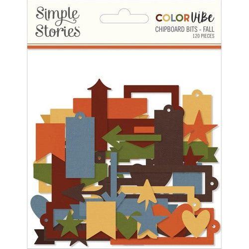 Simon Says Stamp! Simple Stories COLOR VIBE FALL Chipboard Bits And Pieces 19030