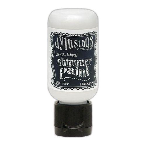 Simon Says Stamp! Ranger Dylusions 1oz WHITE LINEN Shimmer Paint dyu81494