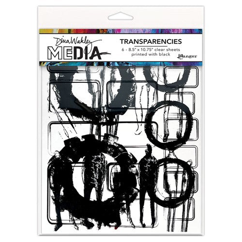 Dina Wakley Media Transparencies - Abstract Portraits Set 2