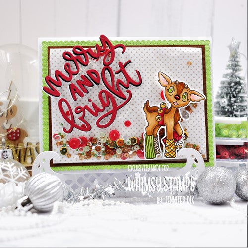 Simon Says Stamp! Whimsy Stamps REINDEER GAMES JINGLE ALL THE WAY Clear Stamps BS1051