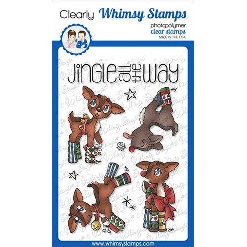 Simon Says Stamp! Whimsy Stamps REINDEER GAMES JINGLE ALL THE WAY Clear Stamps BS1051