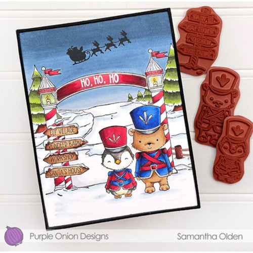 Simon Says Stamp! Purple Onion Designs HOLIDAY ARCH Cling Stamp pod1287