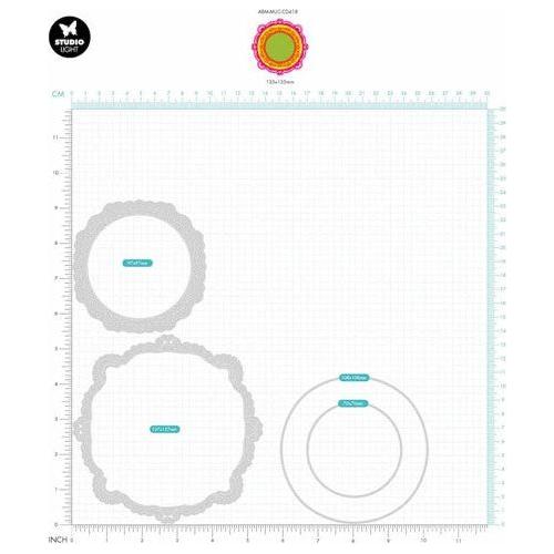 Simon Says Stamp! Studio Light DECO FRAME Dies ABM Mixed-Up Collection abmmuccd418