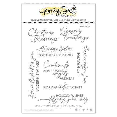 Simon Says Stamp! Honey Bee LET NATURE SING Clear Stamp Set hbst-466