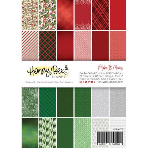 Simon Says Stamp! Honey Bee MAKE IT MERRY 6 x 8.5 Paper Pad hbpa-038