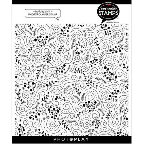 Simon Says Stamp! PhotoPlay HOLIDAY SWIRLS Clear Stamp sis3589