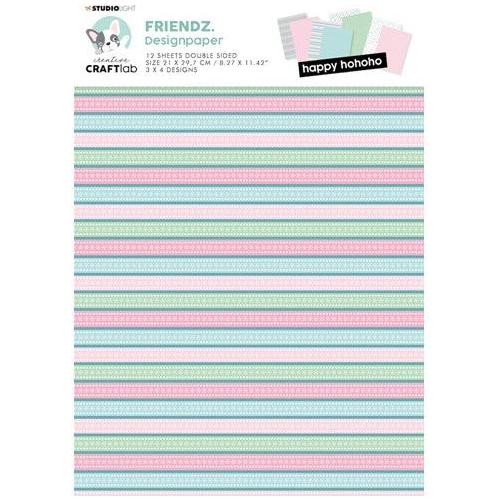 Simon Says Stamp! Studio Light PASTELS WINTER HAPPY HOHOHO Friendz Paper cclfrps17