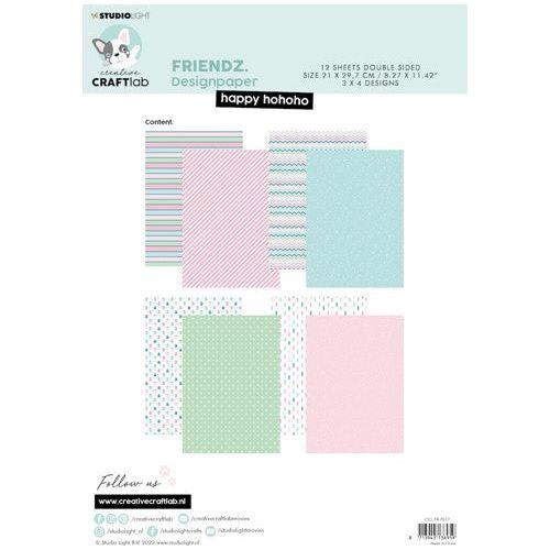 Simon Says Stamp! Studio Light PASTELS WINTER HAPPY HOHOHO Friendz Paper cclfrps17