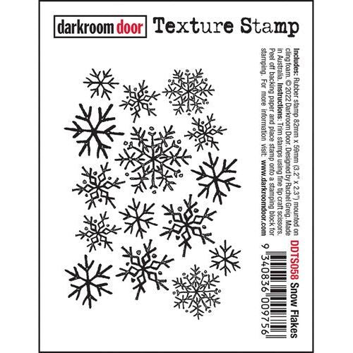 Darkroom Door Cling Stamp SNOW FLAKES Texture ddts058* – Simon