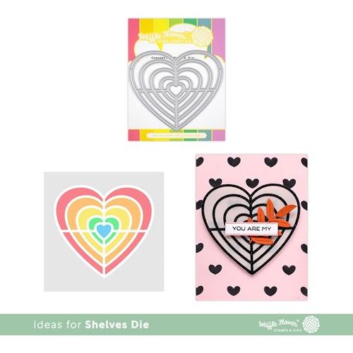 Simon Says Stamp! Waffle Flower CONCENTRIC HEARTS Dies 421180