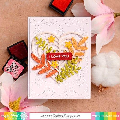 Simon Says Stamp! Waffle Flower CONCENTRIC HEARTS Dies 421180