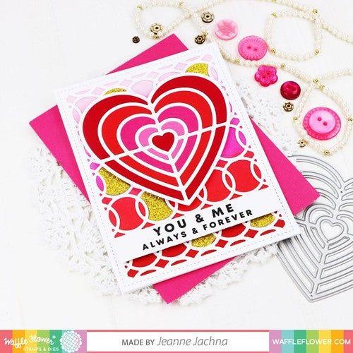 Simon Says Stamp! Waffle Flower CONCENTRIC HEARTS Dies 421180