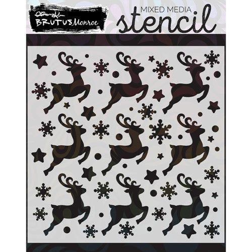 Simon Says Stamp! Brutus Monroe REINDEER GAMES Stencil bru0807