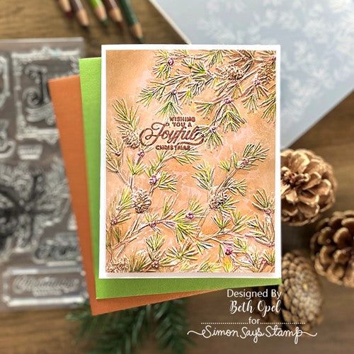 Simon Says Stamp Embossing Folder RIVER DAMASK sf258*