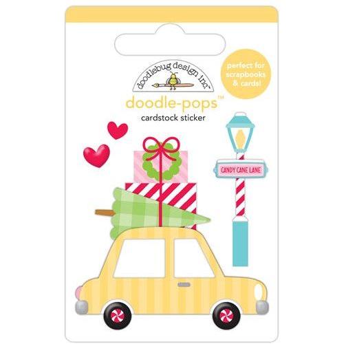 Simon Says Stamp! Doodlebug CANDY CANE LANE Doodle Pops 3D Stickers 7911