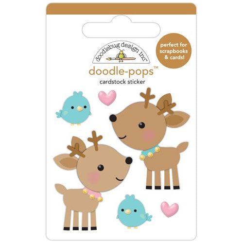 Simon Says Stamp! Doodlebug LOVE YOU DEERLY Doodle Pops 3D Stickers 7913