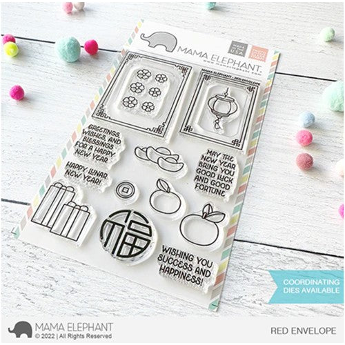 Simon Says Stamp! Mama Elephant Clear Stamps RED ENVELOPE