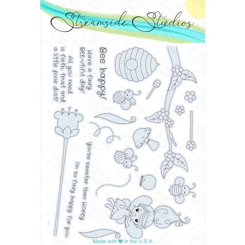 Simon Says Stamp! Streamside Studios FAIRY BEE-UTIFUL DAY Clear Stamp Set stsd01