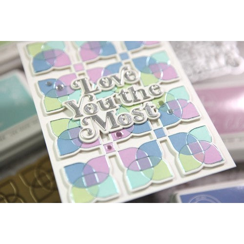 Simon Says Stamp! PinkFresh Studio OVERLAPPING GEO LEAF Hot Foil Plate 181822 | color-code:ALT04