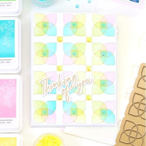 Simon Says Stamp! PinkFresh Studio OVERLAPPING GEO LEAF Hot Foil Plate 181822 | color-code:ALT05