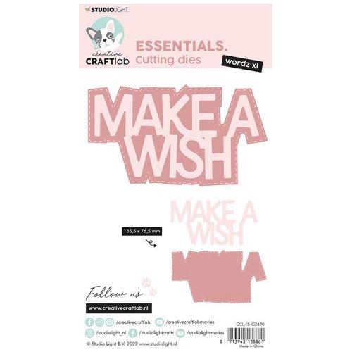 Simon Says Stamp! Studio Light MAKE A WISH Essentials Wordz XL Dies cclescd470