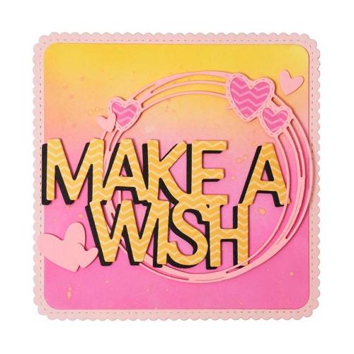 Simon Says Stamp! Studio Light MAKE A WISH Essentials Wordz XL Dies cclescd470