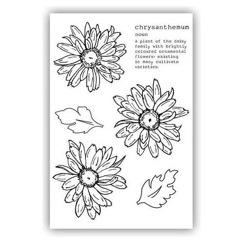 Simon Says Stamp! Julie Hickey Designs PETER'S CHRYSANTHEMUMS Clear Stamps DS-PT-1026