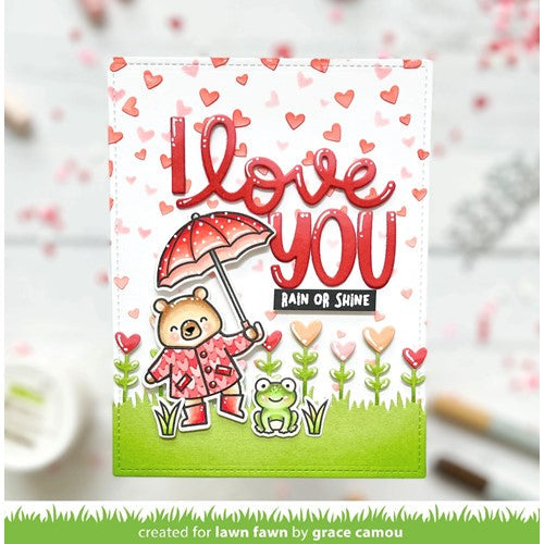 Simon Says Stamp! Lawn Fawn HEART GARDEN BORDER Die lf3019