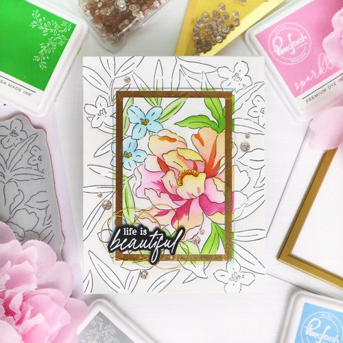 Simon Says Stamp! PinkFresh Studio BLOOMING PEONY Cling Stamp 182222 | color-code:ALT01