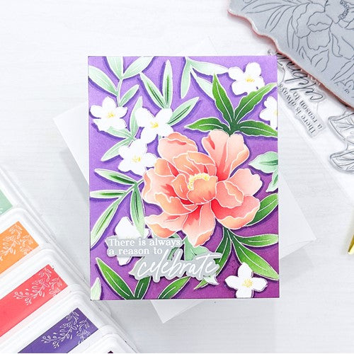 Simon Says Stamp! PinkFresh Studio BLOOMING PEONY Cling Stamp 182222 | color-code:ALT02