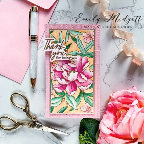 Simon Says Stamp! PinkFresh Studio BLOOMING PEONY Cling Stamp 182222 | color-code:ALT03