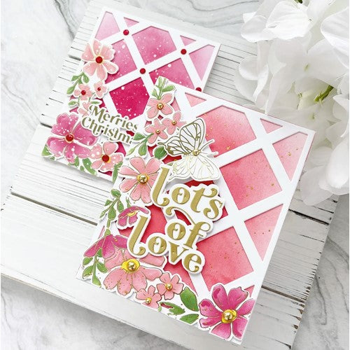 Simon Says Stamp! PinkFresh Studio FLORAL BORDER Stencil Set 182822 | color-code:ALT04