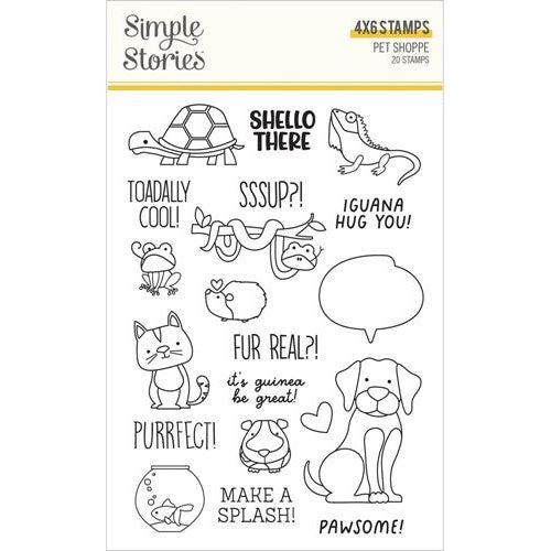 Simon Says Stamp! Simple Stories PET SHOPPE Clear Stamp Set 19208