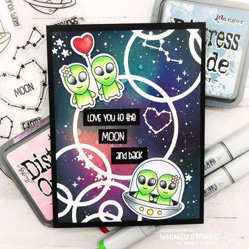 Simon Says Stamp! Whimsy Stamps SPACE MOONIES Outline Dies WSD363a