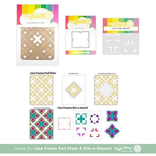 Simon Says Stamp! Waffle Flower LINE FRAMES Hot Foil Plate 421202